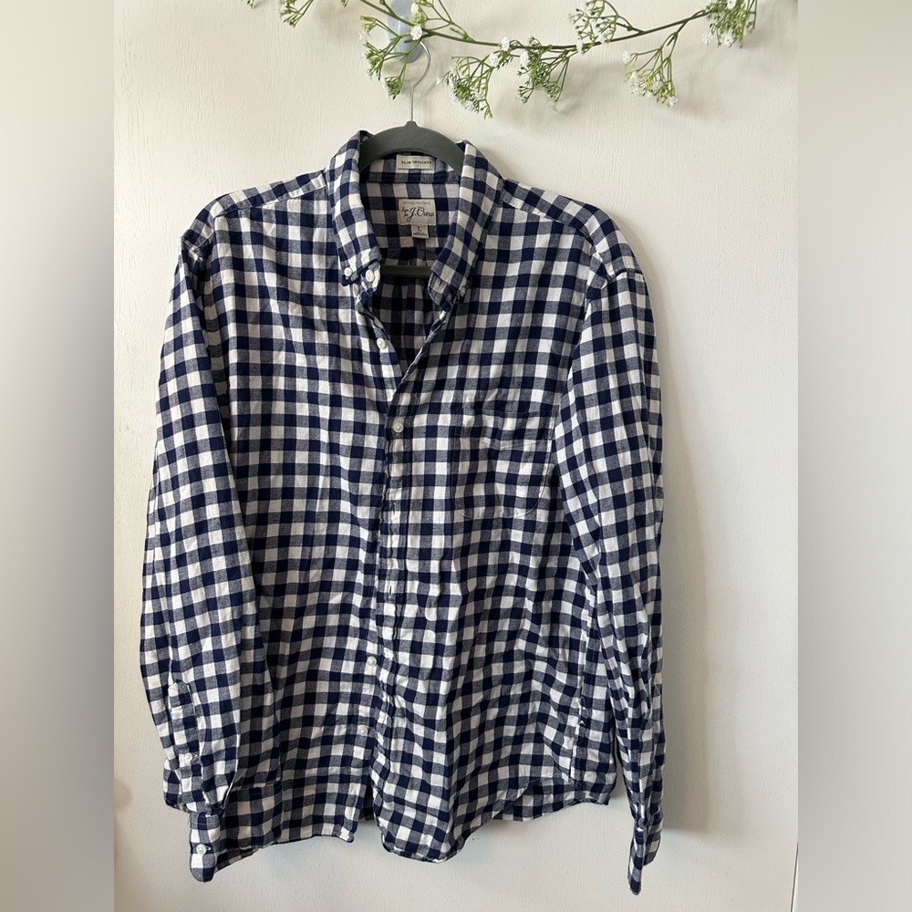 J. Crew | Blue/White Plaid Button Down